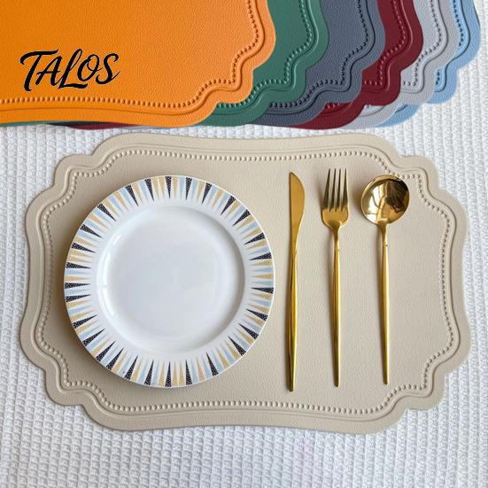 Mauspad Tischset PVC Tischset, Wasserdicht Rutschfest Tischmatte, Leicht zu Reinigen Klassisches Design Hitzebeständig Untersetzer, für Küche Esszimmer