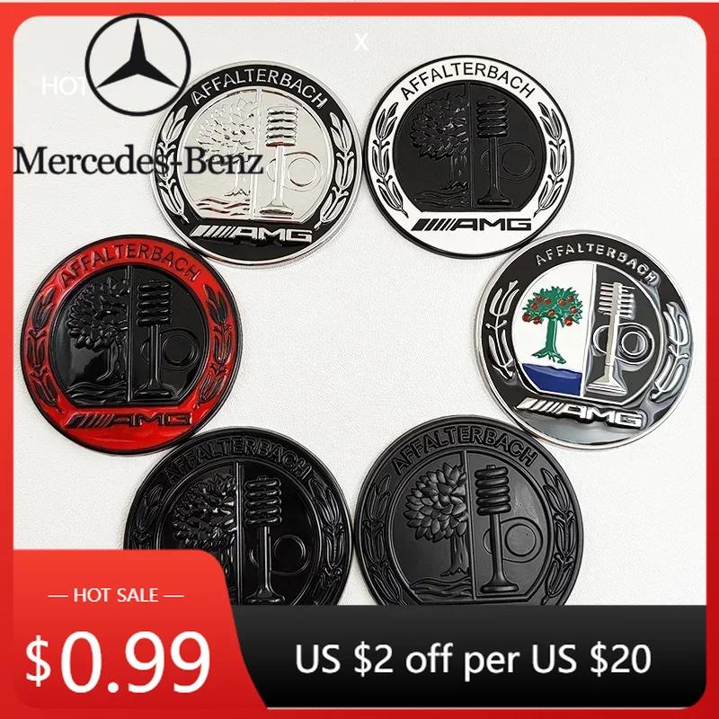 Car Sticker For Benz 6.5cm Apple Tree Logo AMG Metal Car Emblem Rear C Pillar Side Badge for Mercedes Benz A C E GLA GLC GLE Sti