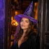 Holiday Event Decorations Witch Hat, Bat Spider Web Print Wizard Hat Cosplay Party Headwear for Costume, Halloween Supplies, Stage Performance Costume