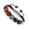 Fashion Irregular Black Hematite 7*9mm Natural Crystal Beads Chakra Healing Yoga Woven Adjustable Bracelets for Women Men Girls