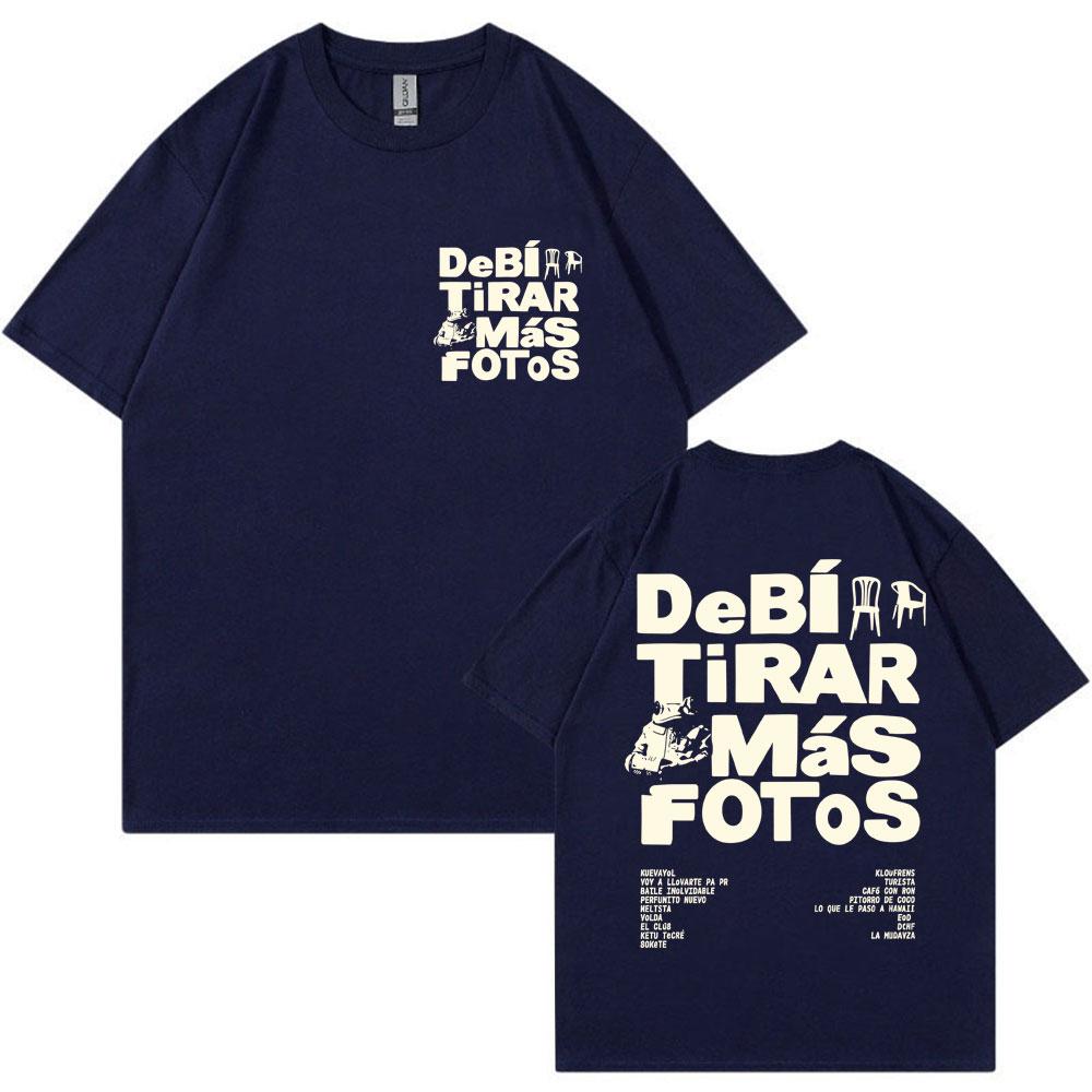 Rapper Bad Bunny Debi Tirar Mas Fotos DTMF World Tour T-shirt Men Women Fashion Hip Hop T Shirt Oversized Cotton T Shirts