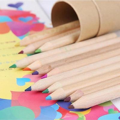Neue 12 Stück Holzschreib-Farbstifte 12 Farben mit Spitzer Stift Kindergeschenk Kunstbedarf für Künstler Malstifte 2023