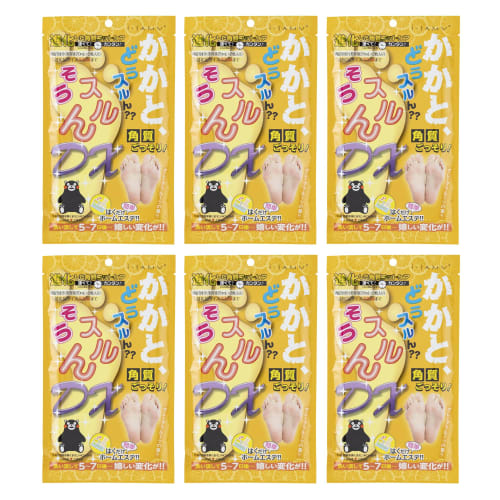 

STAY FREE i-SAMU Heel Exfoliant Pack DX, 60-Minute Heel Exfoliant Pack (Grapefruit Scent), 6 Packs (One Pack for Both Feet)