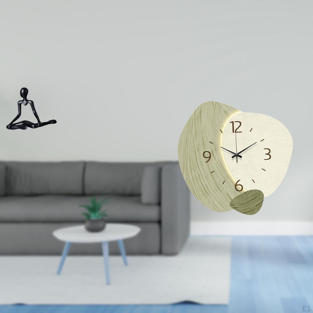 Creative Abstract Thinker Figurine And Silent Cartoon Wall Clock Unique Decorative Sculpture
