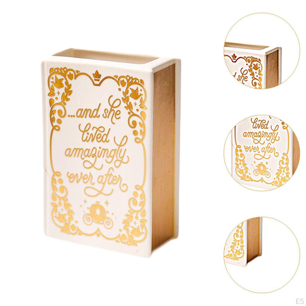 Ceramiczny Wazon na Kwiaty Doniczka Design Książki Aranżacja Kwiatowa do Przedpokoju Świąteczna