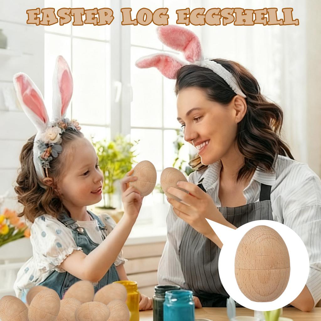 Natural Wooden Easter Egg •Wooden Carved Easter Eggs Rural Easter Eggs Hand Polished Wooden Eggs