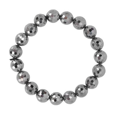 Terahertz Armband Glänzende Facettierte Perlen Modisches Therapie Energie Stein Armband für Männer Frauen