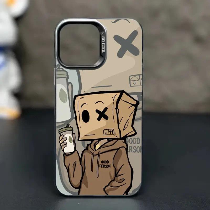 

Laser Paper Bag Style iPhone 17Pro Case for Models 16/15/14/13/12/11/XsMax iPhone 15 Plus