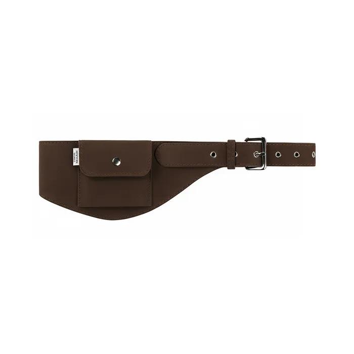 SUEDE POCKET BELT BAG_CHOCO