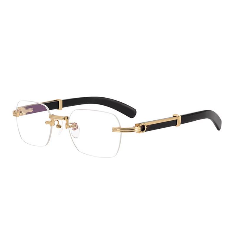 

Fashionable Frameless Reading Glasses For Men Middle-Aged And Elderly High-End Anti Blue Light Glasses For Women +3.5