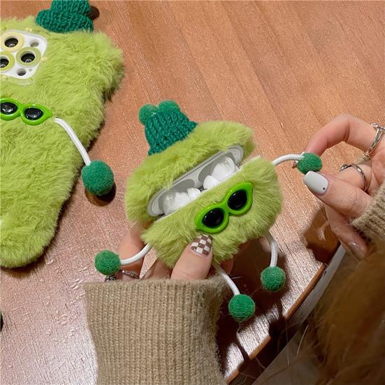 

Защитный чехол для наушников, защита от падения и царапин, милый мультяшный плюшевый монстр, Bluetooth-совместимый чехол для наушников для AirPods 1/2/Pro
