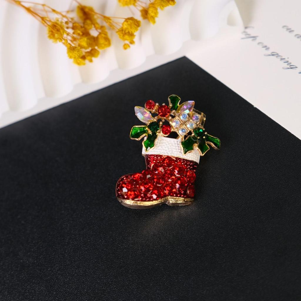 New Holiday Brooch Series: Santa Claus & Christmas Tree Festive Pins