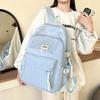 Schoolbag Schoolbag Female Simple Ins Large Capacity Junior High School High School Student Backpack Casual Backpack Printable Logo