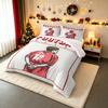 Duvet Cover Set Michael Owen Liverpool 10 Red Retro Football Jersey Back View Classic Poster Art Print for Men Fan Gift