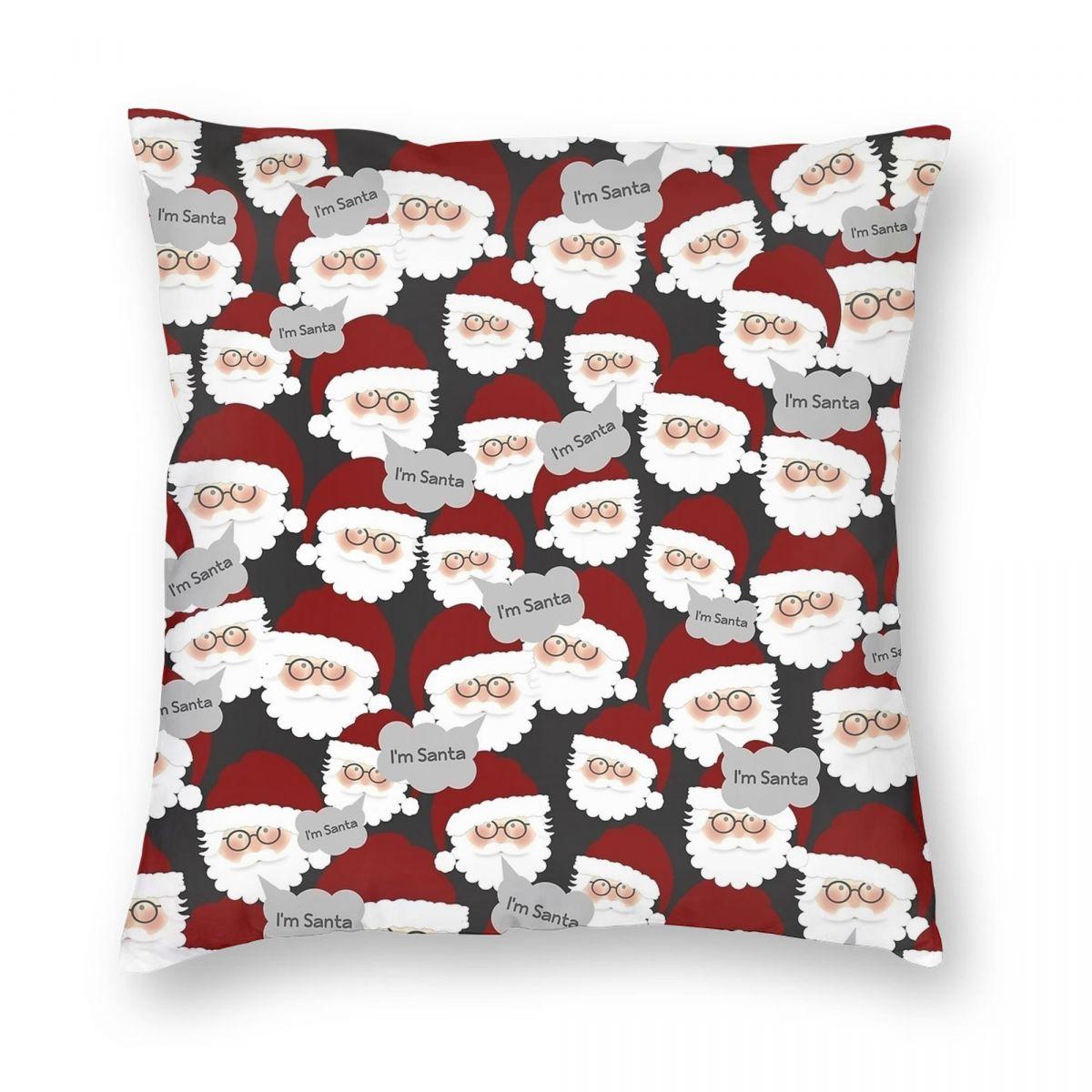 Christmas Cartoon GGrinchs Santa Pillowcase Printed Fabric Cushion Cover Decor Pillow Case Cover Home Square 30x30 cm 12x12 in