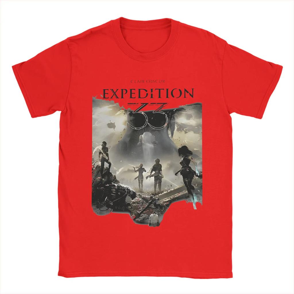 Clair Obscur Expedition 33 Game T Shirt Men's Pure Cotton Humor T-Shirt O Neck Tees Short Sleeve Tops Birthday Gift Summer Top