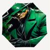 1pc Green Lantern Automatic Open/Close Umbrella Compact Folding Umbrella with 8-Rib Shaft lightweight esign, for Women/Men1153A