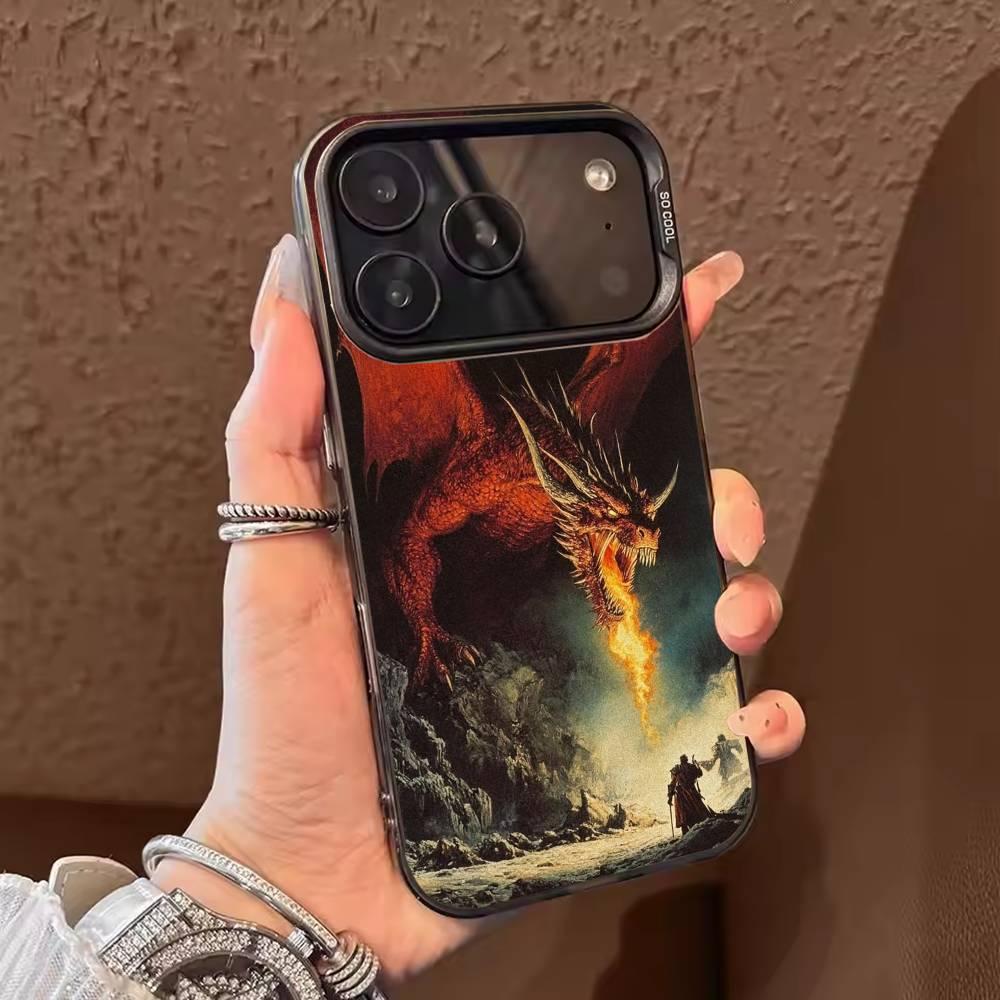 D-dungeons and D-Dragons  Phone Case For iPhone 17 16 15 14 13 12 11 Pro Max Plus Silver Candy Matte Cover