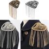 1PC Beaded Decoration Tassel Epaulette Sparkling Shoulder Brooch Pin  Clothing Decoration