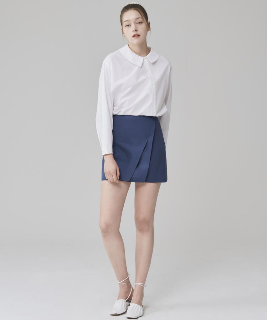 Hye Young Kim Double Diamond Line Mini Skirt - Navy