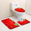 Christmas Bathroom Floor Mat Toilet Three-Piece Set
