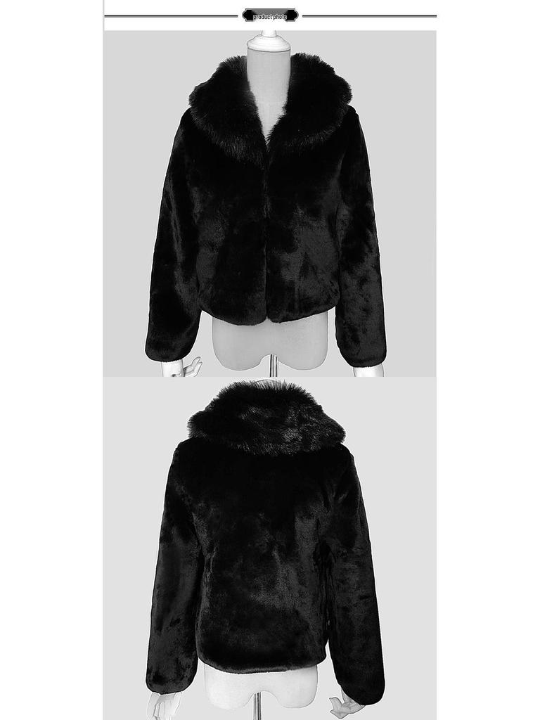 Youthful Mink Fur Coat: Short Style with Fur Collar, European & American Fashion, Women's Warm Outerwear.