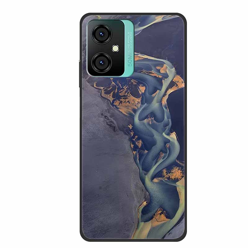 For Blackview Oscal C70 Phone Cover Case Luxury Silicone TPU For Blackview Oscal C 70 Soft Marble Flowers Protective Cases Coque