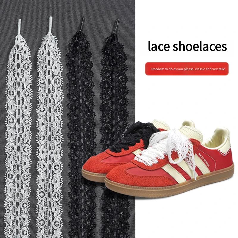 1Pair 3cm Width Fashion Lace Casual Shoes Laces Flat Shoelaces Multiple Colors Rope Shoelace for Shoes Accessories 120/140/160CM