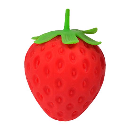 Красная клубника Антистресс Мячик Реалистичная Сжимаемая Игрушка-фиджет Мини-клубника Эластичный ТПР Симулированный Фрукт Сенсорный 1pc