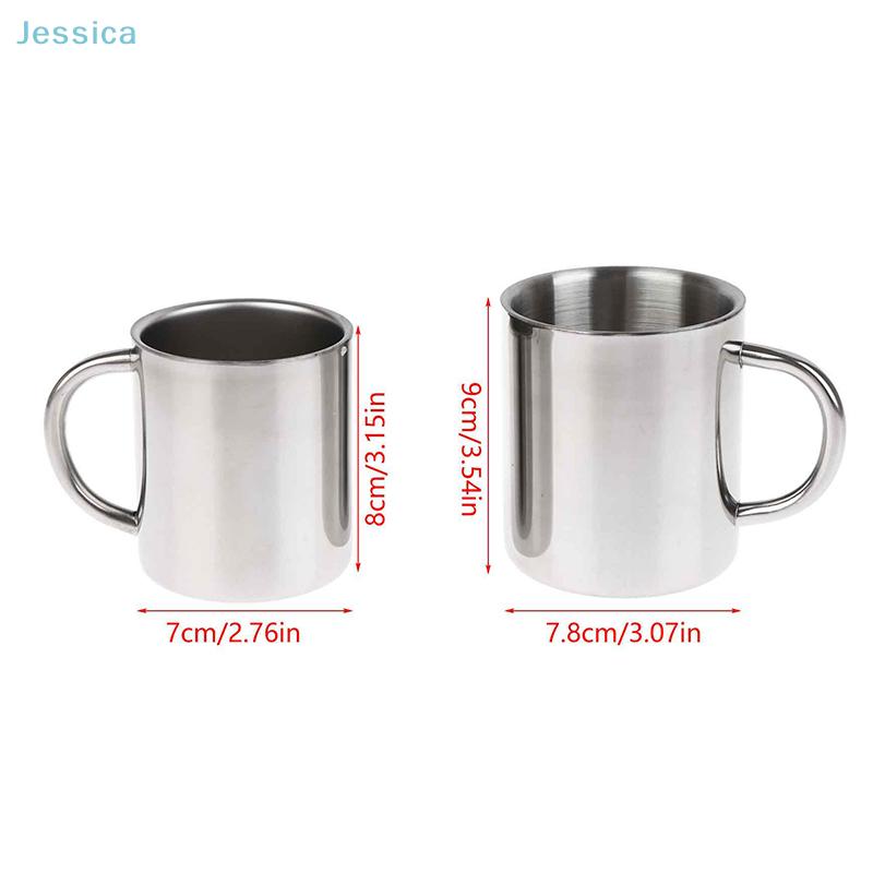 Stainless Steel Coffee Mug 200/300ml,Portable Double Mug Cup Without Lid Travel Tumbler Mug