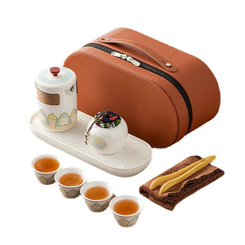 Travel Tea Set Portable Kung Fu Tea Set Car Outdoor Camping Kuaike Cup Tea Pot Business Gifts