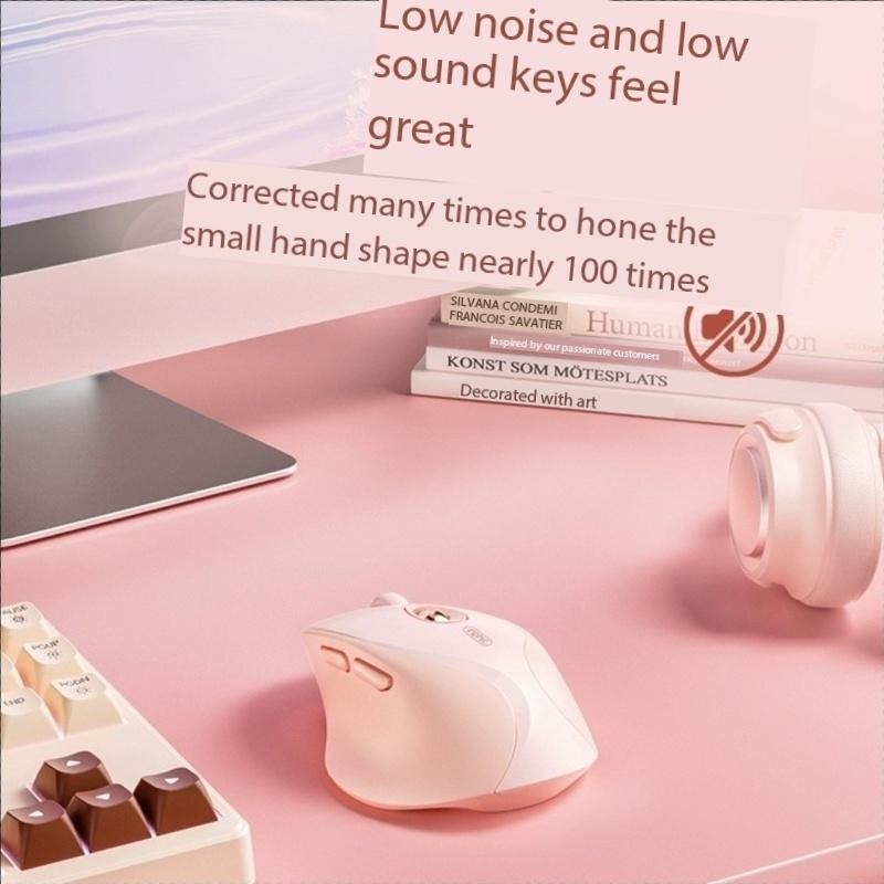 Inphic DR801 Wireless Bluetooth Three-mode Mouse Office Girl Silent Rechargeable Model Laptop Computer Universal