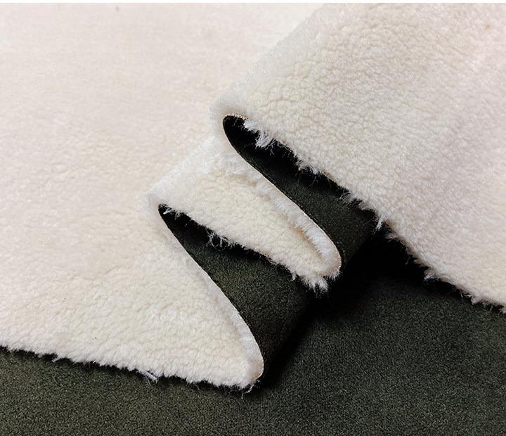 Suede Velvet Composite Lamb Wool Fabric Winter Thickening Warm for Diy Sewing Clothing  Wholesale Cloth