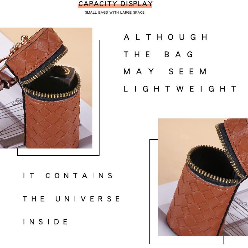Vintage Women's Fashion Coin Purse - Cute Lipstick Bag, Portable Wallet, Earphone & Key Holder for Students