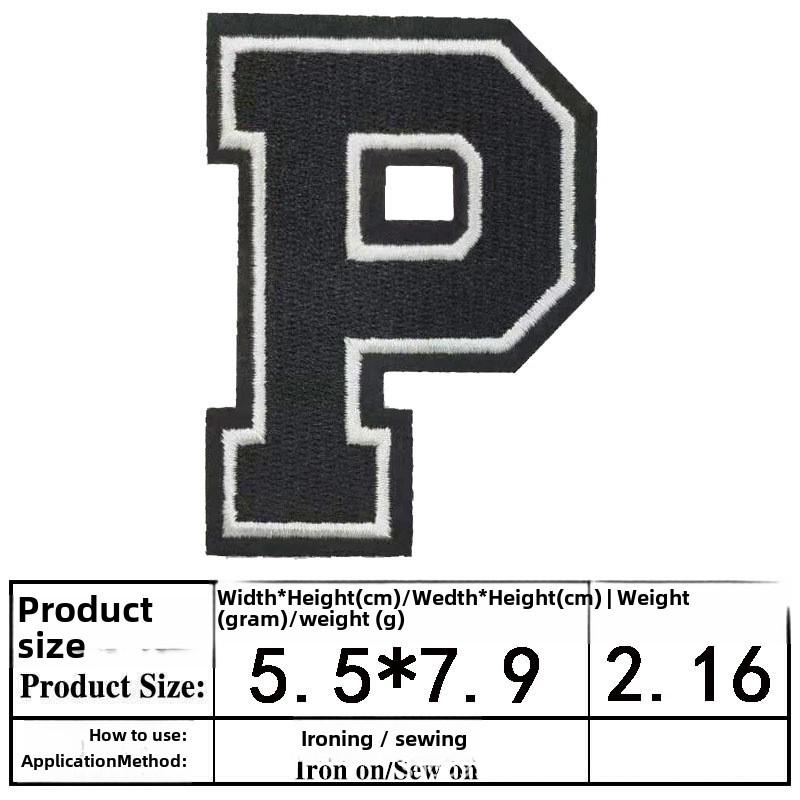 Embroidered Alphabet & Number Jersey Patch Armband Badge