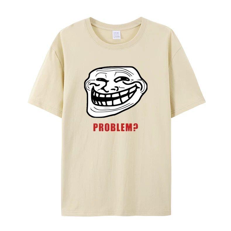 Men and Women Summer TROLLFACE MEME RAGE Funny TROLL JOKE INTERNET Shortsleeved Tshirt Men and Women Cotton