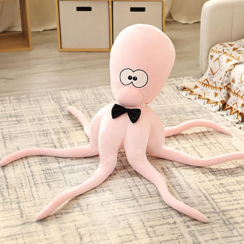 Cute Simulation Octopus Plush Toy Soft Animal Pillow Cartoon Doll Kids Gift Home Decor 80cm розовый