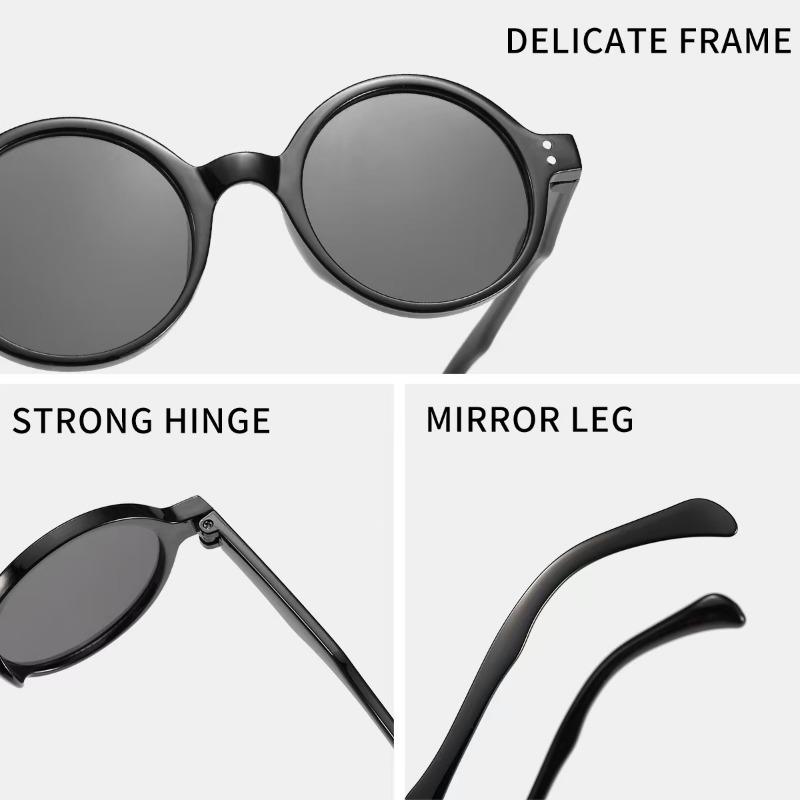 New Vintage Women Round Shape Sunglasses Lady Fashion Sun Glasses Luxury Designer Ocean Lenses Summer Eyewear For Female