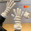 Soft Plush Cuff Gloves Plus Velvet Thickened Warm Waterproof Touch Screen Gloves Autumn Winter Coldproof Cycling Ski Gloves