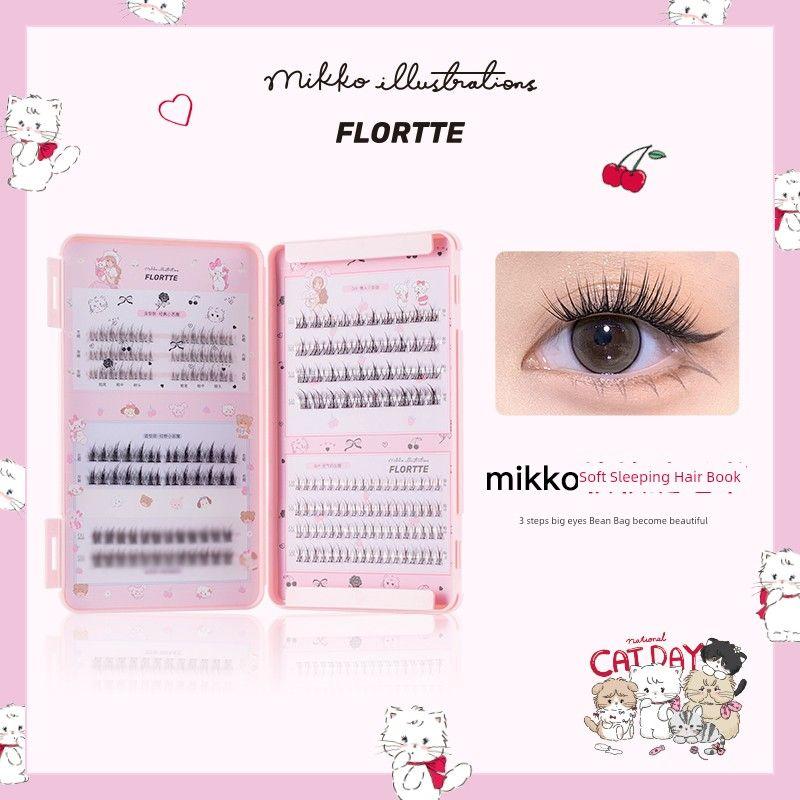 

Flortte/FLORTTE Mikko Joint Name Fake Eyelashes Book Single Cluster Bean Bag Pack Non-Glue-Free (Exclusive) Soft Eyelash Book