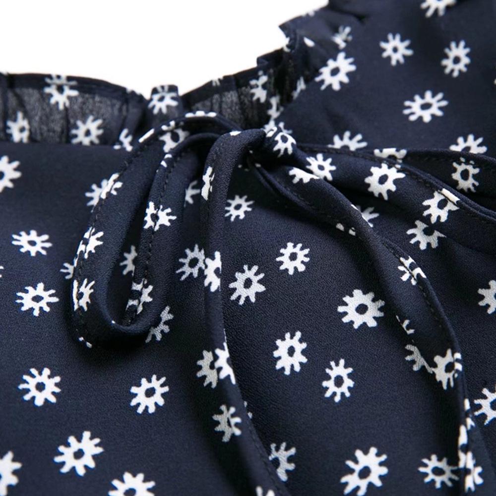 Trendy One-Shoulder Navy Floral Bodycon Mini Dress