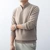 Men's Autumn-Winter Zipper Velvet Knit Pullover Sweater
