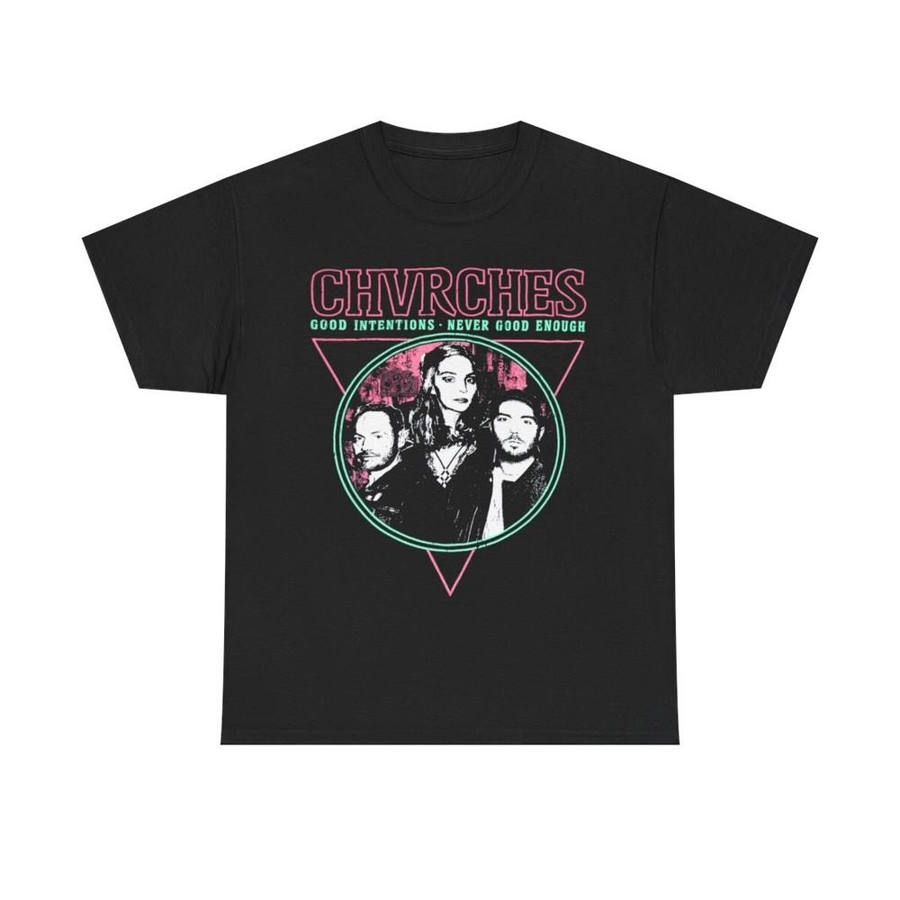 

Vintage Chvrches Tour T-shirt Black Short Sleeve All Sizes S to 5XL Unisex T-Shirt M