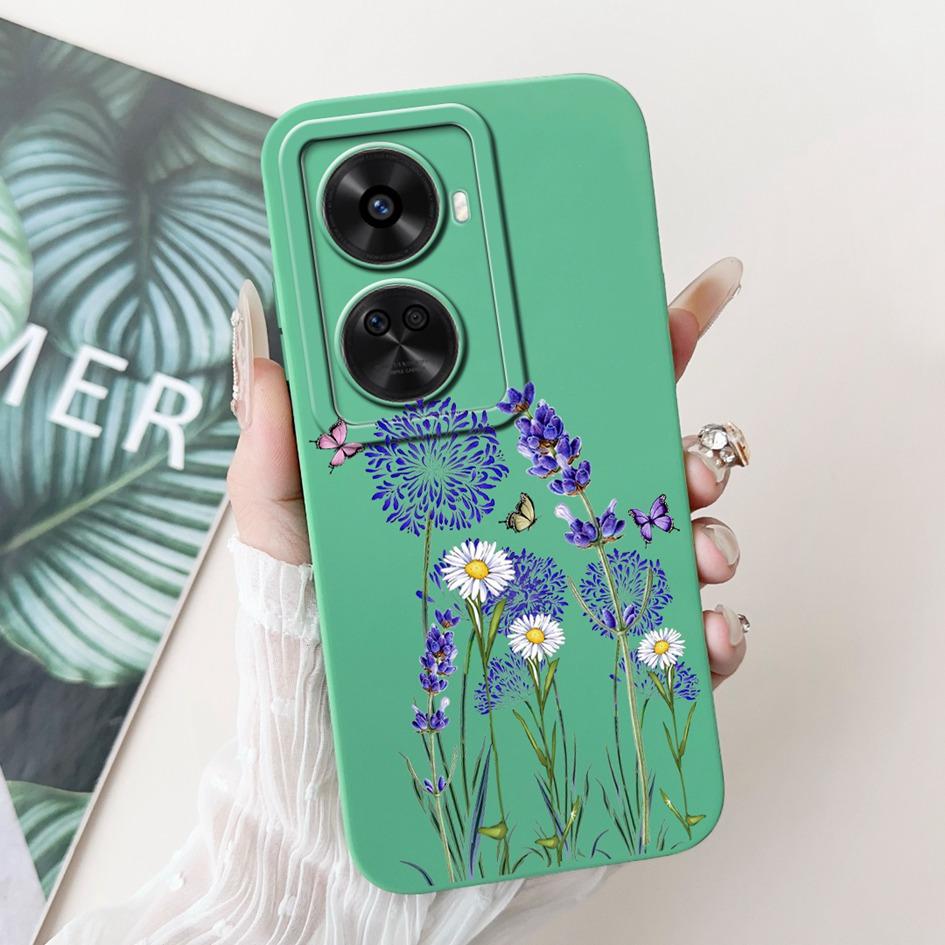 Nova 12 SE Hülle Für Huawei Nova 12 SE Cover 2024 Mode Bemalt Flüssigsilikon Anti-Fall Schutz Stoßfänger Für Nova 12SE Funda