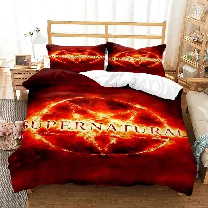 Supernatural 3D Printed Bedding Set Twin Full Queen King Size Amazing Theme Duvet Cover Set Bed Linens Comforter Bedding Sets