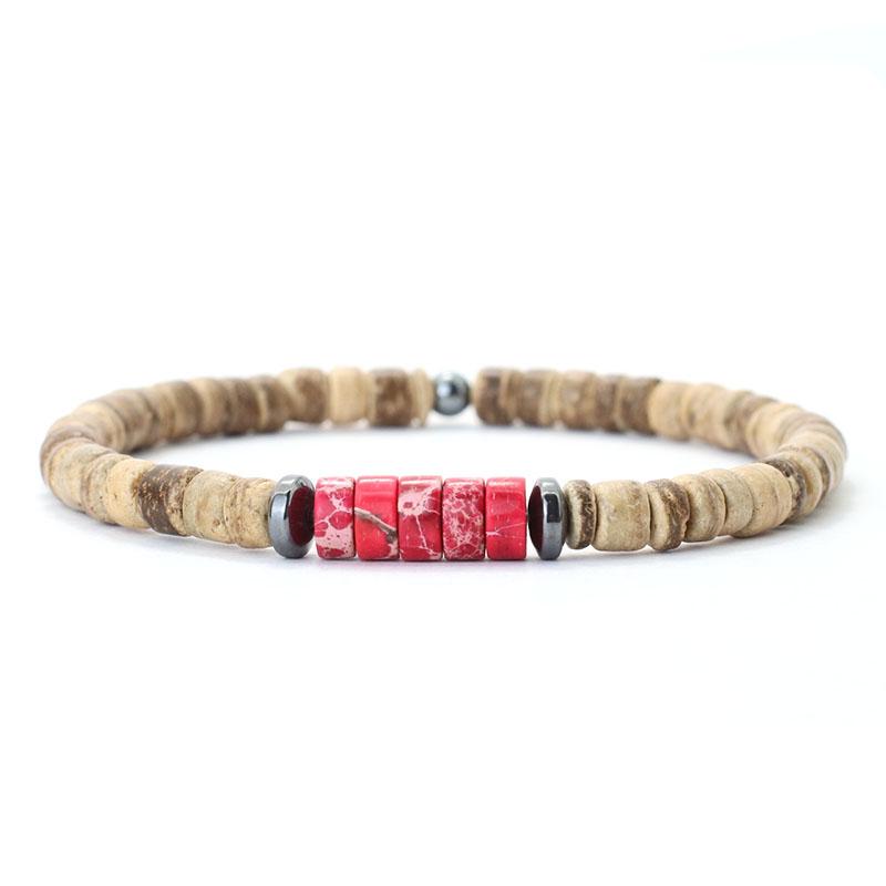 Noter Bohemia Coconut Bead Bracelet Unisex Grade A Emperor Stone Braslet Leisure Accessories Natural Wooden Braclet Beach Joias
