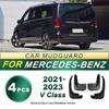 Mercedes-Benz třídy V (21-23) Zástěrky s dlouhým rozvorem - Měkké gumové lapače nečistot pro obchodní/sportovní modely