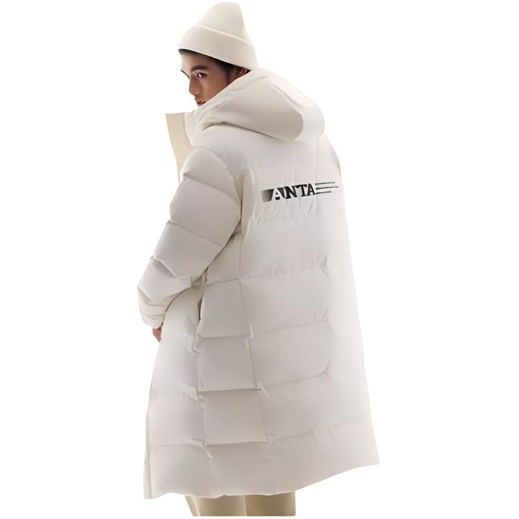 Anta Pioneer Series Casual Comfortable Warm Down Jacket Men Outerwear Ivory-White 952448904-2