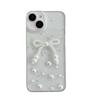 Applicable To iPhone14promax Mobile Phone Case Apple 15ins Wind Pearl Bow 16 Protective Case 13/17 Women