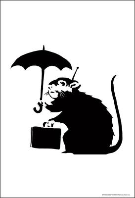 [Made In Japan] Beverly 300-Piece Jigsaw Puzzle Umbrella Rat (26 X 38 Cm) 83-112 Black and White